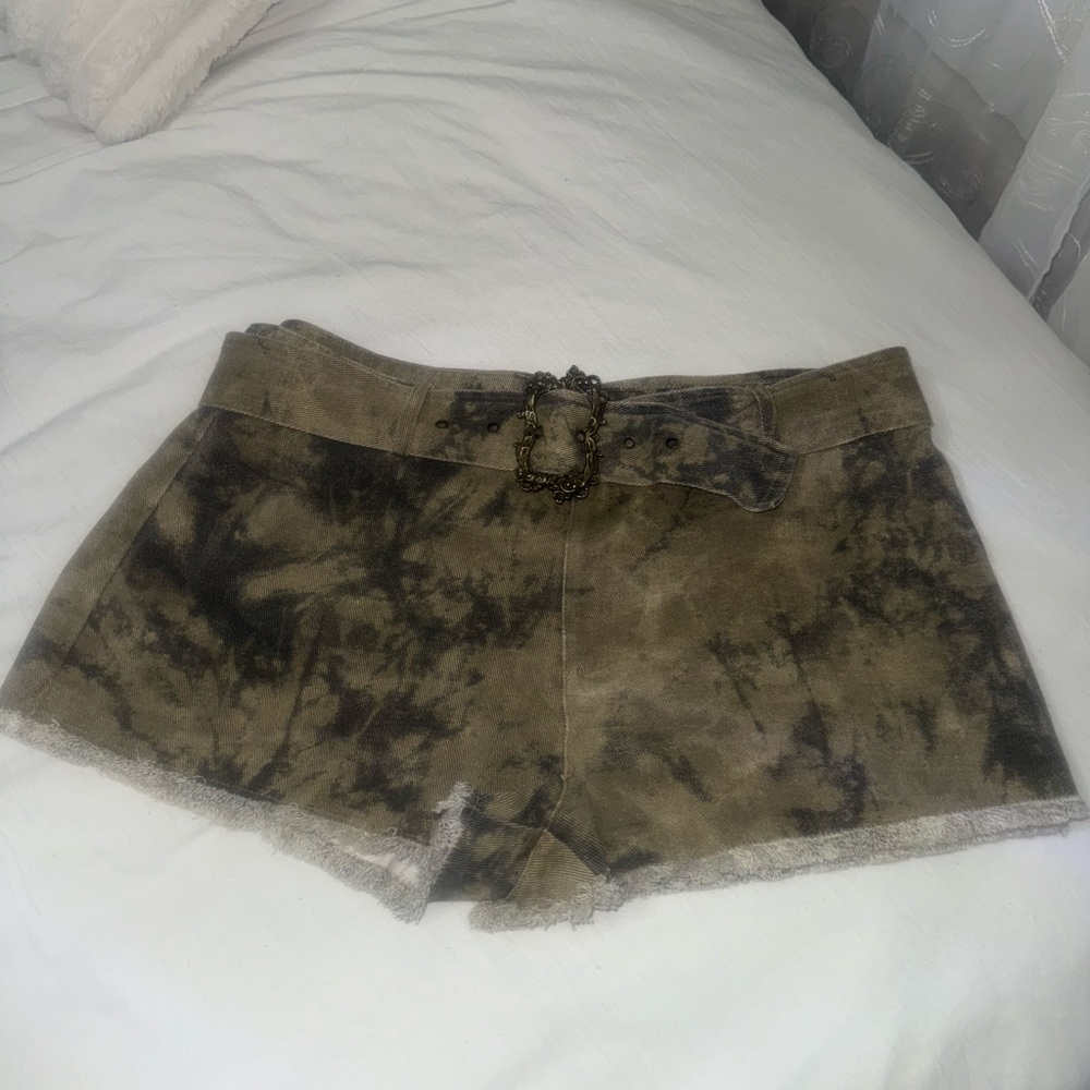 Fashion Nova High Waist Brown and Black Shorts